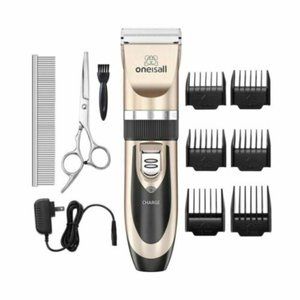 Oneisall 26225202-003DE Low Noise Rehargable Cordless Electric Dog Shaver.